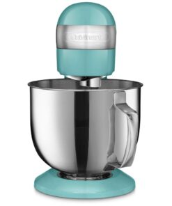 Cuisinart Stand Mixer, 12 Speed, 5.5 Quart Stainless Steel Bowl, Chef’s Whisk, Mixing Paddle, Dough Hook, Splash Guard w/ Pour Spout, Periwinkle Blue, SM-50BL