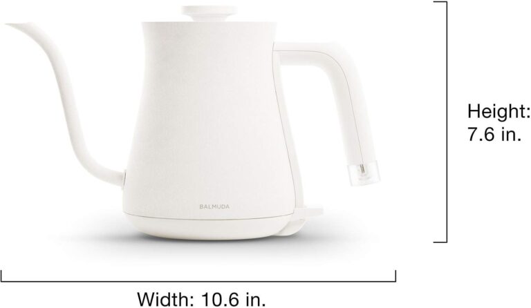 BALMUDA The Kettle | Electric Gooseneck Kettle | Lightweight | Stainless Steel | 0.6L (20fl oz) Capacity | Neon Light Indicator | Perfect for Tea and Coffee | US Version | White - Image 3