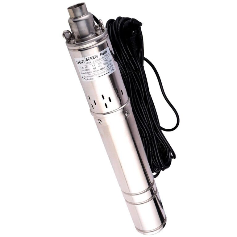 ZYIY 3.5" Deep Well Pump 1.5hp Screw Well Pump Submersible Well Water Pump 220-240V/60Hz Max.Head 120M/394ft Flow 11GPM Rotary Vertical Centrifugal Well Pump for Home Garden Agricultural,Pump for Well