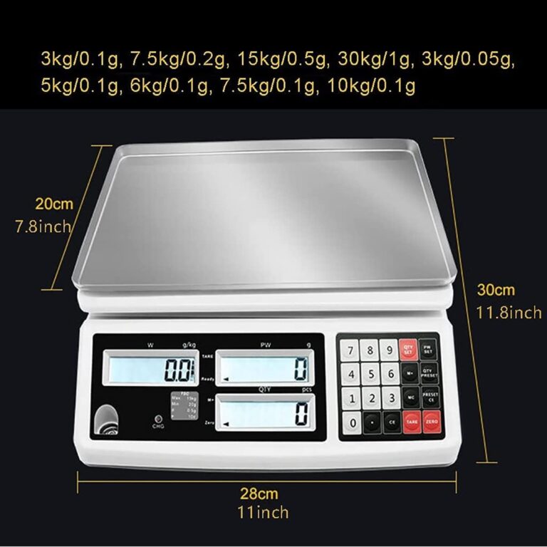 JAJKAFCL 30kg/1g Digital Precision Accurate Electronic Scale Laboratory LCD Display Balance Weighting and Counting Scale Scientific/Industrial/Gold Scales Balance(5kg/0.1g) - Image 7
