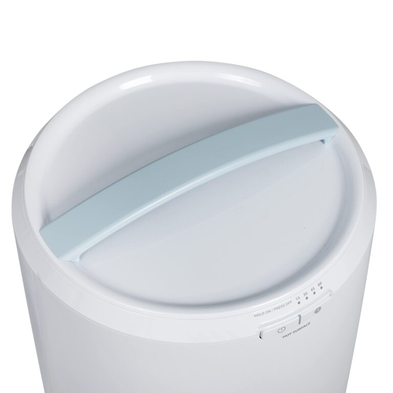 Zadro Large Hot Towel Warmer Bucket Timer Electric Towel Warmer for Bathroom Auto-Shut Off Heated Towel Warmer Spa (Large | 20L | 12" Dia. x 21" Tall, White/Blue) - Image 9