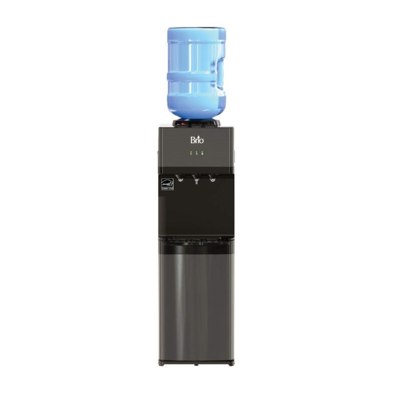 Brio Limited Edition Top Loading Water Cooler Dispenser - Black Stainless Steel - Hot & Cold Water, Child Safety Lock, Holds 3 or 5 Gallon Bottles - UL/Energy Star Approved - Image 2