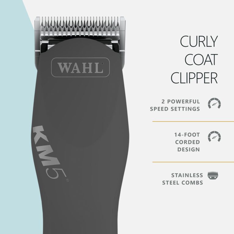 Wahl Pro Animal Curly Coat - KM 2-Speed Pro Clipper - Cat & Dog Grooming Clipper for Pet Care - Includes 2 Stainless Steel Guide Combs - Gunmetal - Image 4