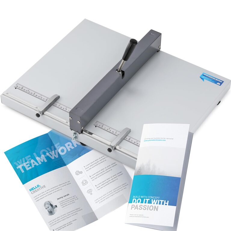 Mxmoonant Manual Creasing Machine 60-500g Paper Folding Creaser with 2 Adjustable Block & Metric/Imperial Positioning Ruler for Paper Sheet Cardstock