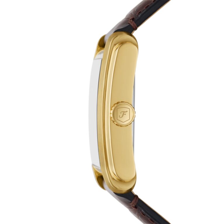 Fossil Men's Carraway Quartz Stainless Steel and Leather Three-Hand Watch, Color: Gold, Brown (Model: FS6011) - Image 8