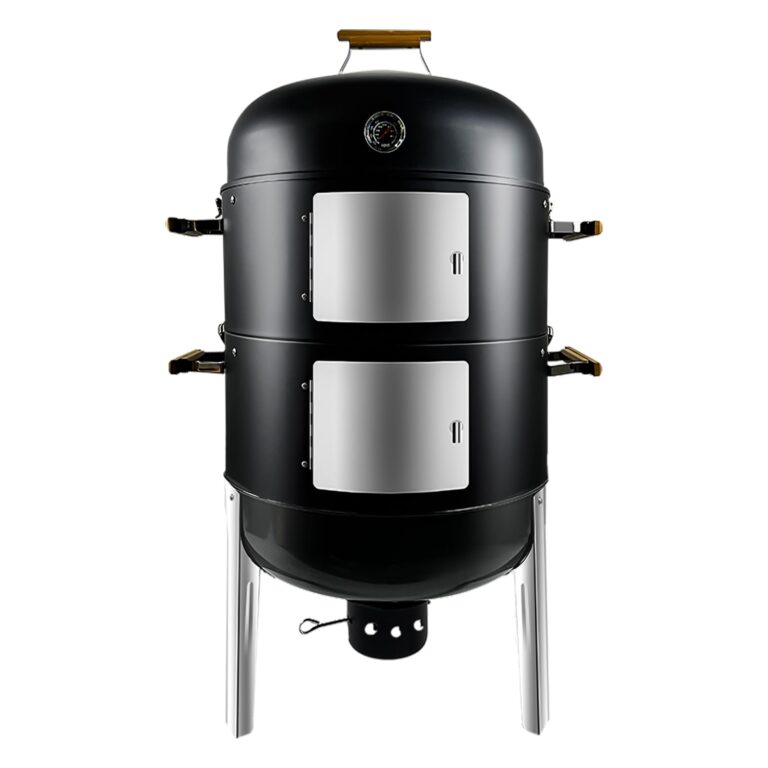Realcook Vertical Charcoal Smoker Grills: Premium 20.5 Inch BBQ Meat Smokers - Barbecue Charcoal Grill Smoker Combo for Outdoor Cooking Patio Backyard Picnic Party Grilling