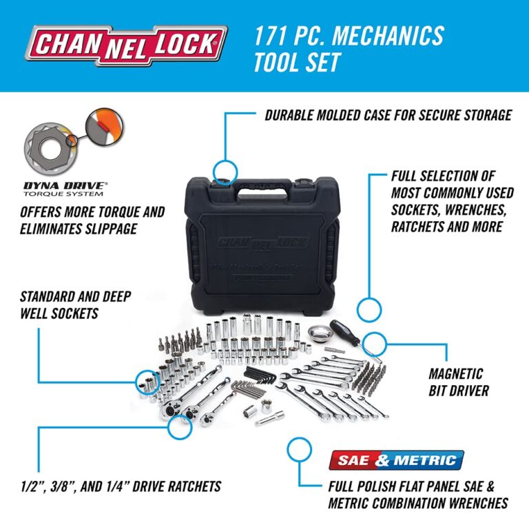 Channellock - 171-Pc Mechanics Tool Set (39053) - Image 6