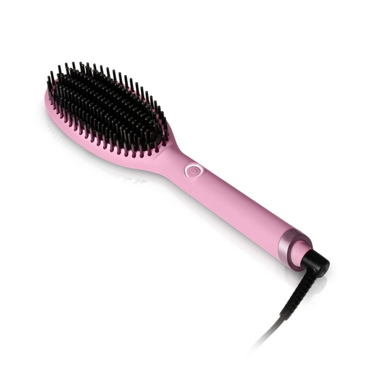 ghd Glide Hot Air Brush | Limited Edition in Fondant Pink | Professional Smoothing Blow Dryer Brush, Ceramic Hair Straightener, and Styler