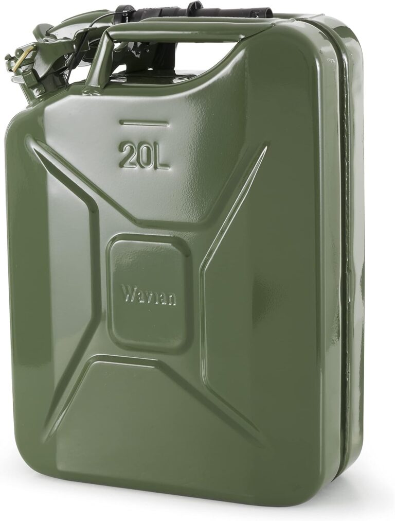 Wavian 5.3 Gallon 20 Liter Authentic CARB Fuel Jerry Can w/Spout, Wavian USA Authentic NATO Jerry Can and Spout System - Rust-Proof, Green, 5 Gallon Gas Cans for Gasoline, Pack of 2 - Image 9