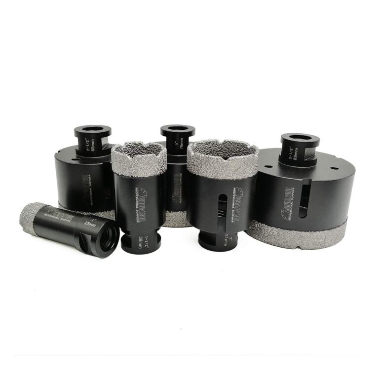 SHDIATOOL 6PCS Diamond Core Drill Bits Set for Porcelain Tile Granite Marble Stone Brick Vacuum Brazed Hole Saws 25 38 51 65 76 89mm
