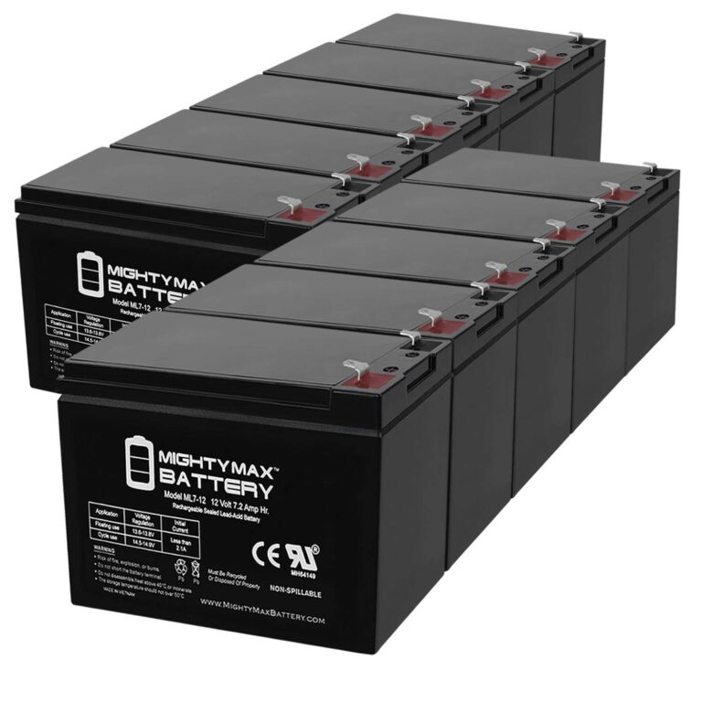 Mighty Max Battery ML7-12 - 12 Volt 7.2 AH SLA Battery - Pack of 10
