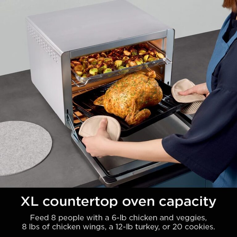 Ninja Air Fryer & Toaster Oven, Prestige Smart XL, Countertop Oven, Bakes up to 20 Cookies, Fits up to a 12lb Turkey, Pizza, Toast, Bake, Air Fry & Reheat, 1800 Watts, Stainless Steel, DT501 - Image 3