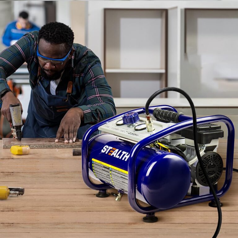 Stealth Air Compressor 2 Gallon, 3/4 HP Oil-Free Compressor, Less than 60dB Ultra Quiet Electric Air Compressor,Max 125 PSI Pressure for Tire Inflation,Nailing,Home DIY Project(SAQ-1234) - Image 4