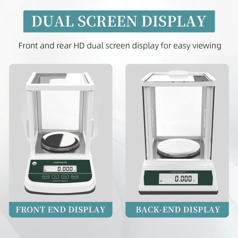 LABHOUSE Digital Analytical Balance(Dual Display) High Precise 1mg 200g Lab Scale External Calibration for Laboratory Pharmacy Chemical Plant Jewelry Store,200g/0.001g - Image 3