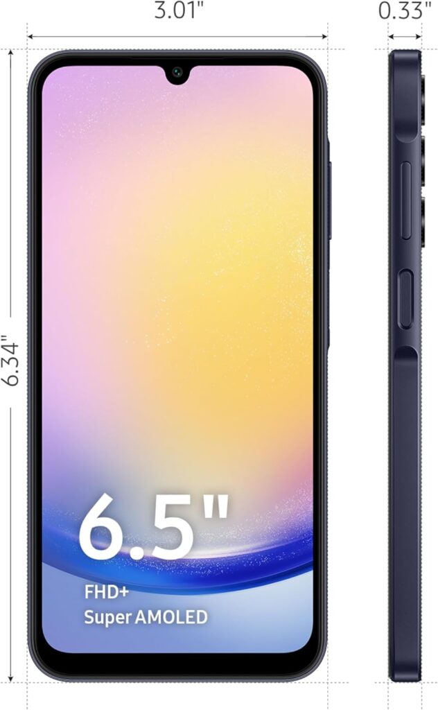 Samsung Galaxy A25 5G A256E 128GB Dual-SIM GSM Unlocked Android Smartphone (Latin Variant/US Compatible LTE) - Blue Black - Image 8