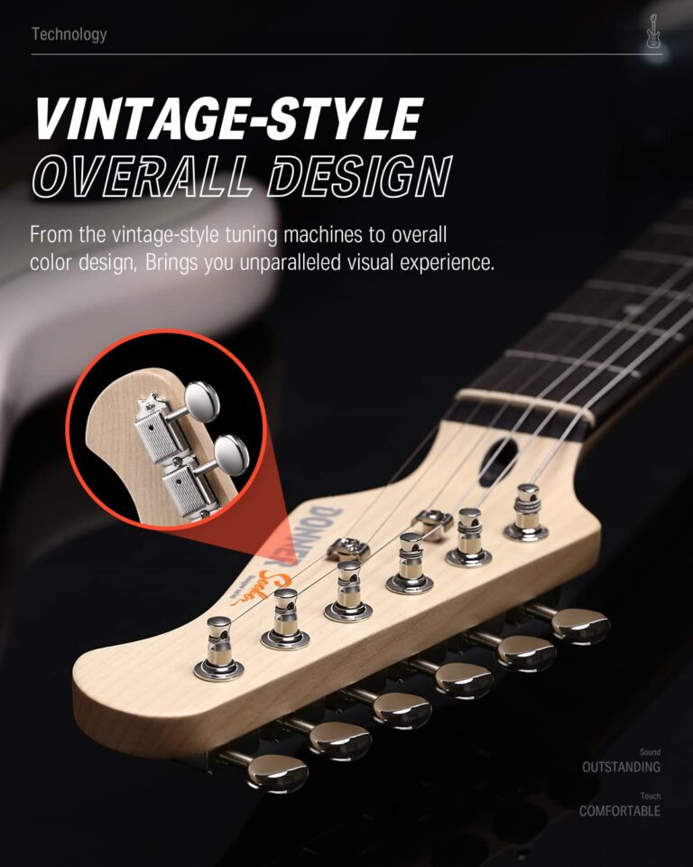 Donner Electric Guitar, DST-152 39" Electric Guitar Starter Kit HSS Pickup Coil Split, with Amp, Bag, Accessories, Polar White - Image 2