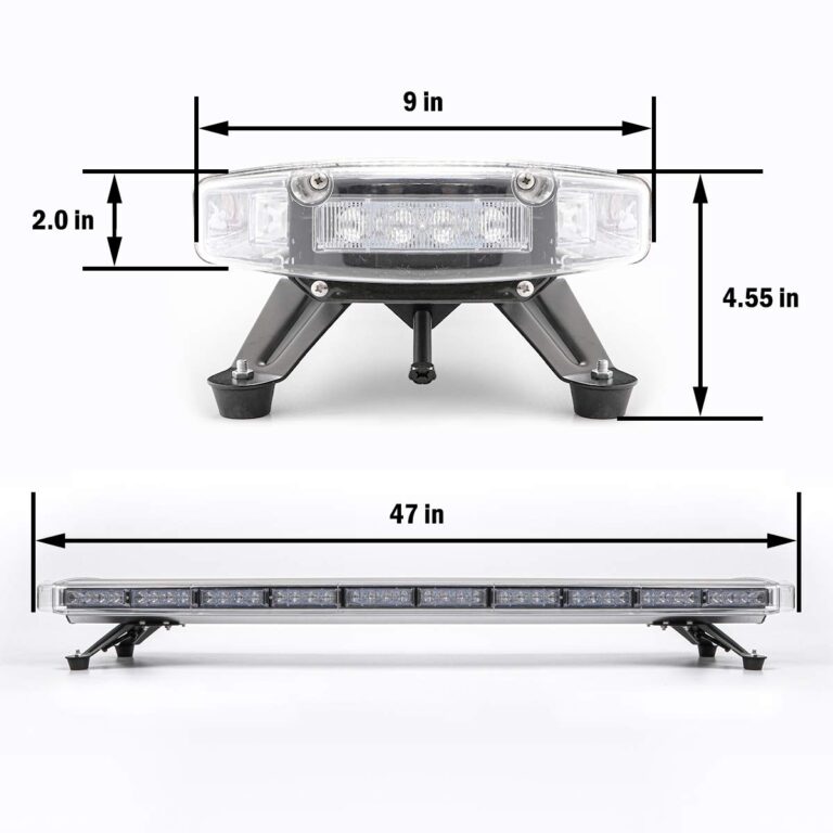CUMART 47" 88 Red Blue LED Light Bar Fit For Police Cops Vehicles Truck Cars Extreme High Intensity Construction Emergency Warning Strobe Rooftop Low Profile Law Enforcement Hazard Flashing Universal - Image 4