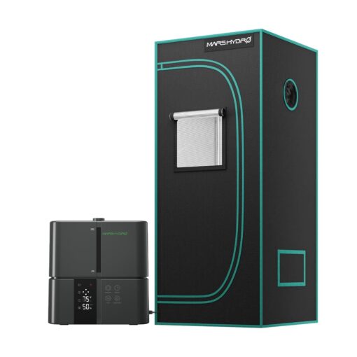 MARS HYDRO 2x2 Grow Tent (24"x24"x55") & Plant Humidifier 5L Combo Kit, Indoor Plant Growing Set, Maximizes Plant Yield in Hydroponics or Indoor Gardening