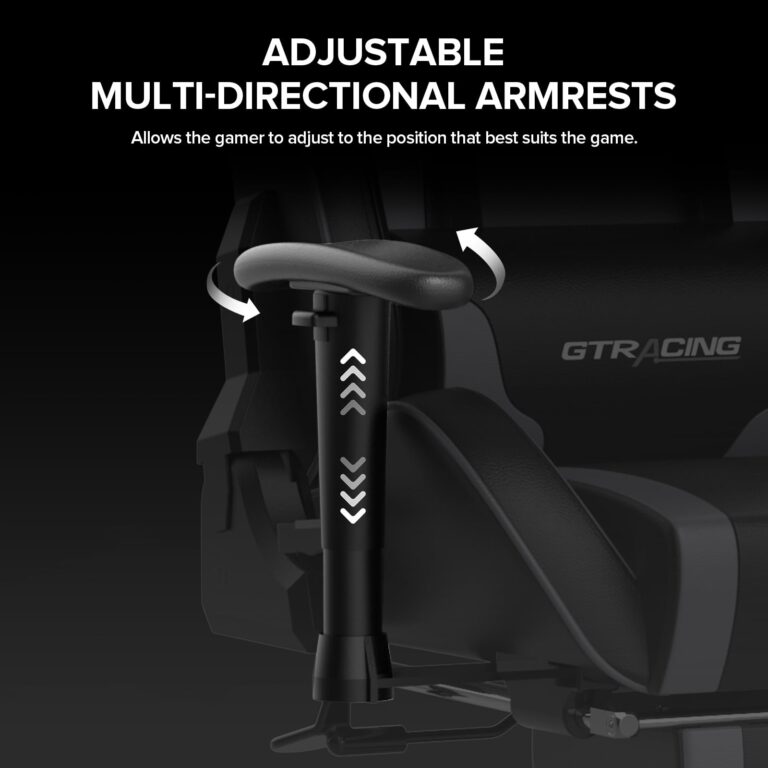 GTRACING Gaming Chair with Footrest Speakers Video Game Chair Bluetooth Music Heavy Duty Ergonomic Computer Office Desk Chair - Image 9