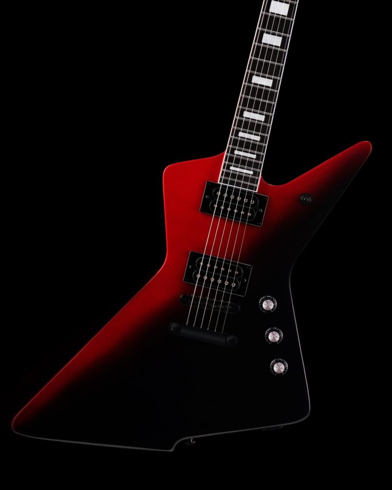 WestCreek Revenge Solid Body Electric Guitar, Heavy Metal Guitar, Right Handed, Heavy Metal Pickups, Rounded End Jumbo Frets, Bone nut, Rosewood Fretboard, Mahogany Body（Gradient Red） - Image 5