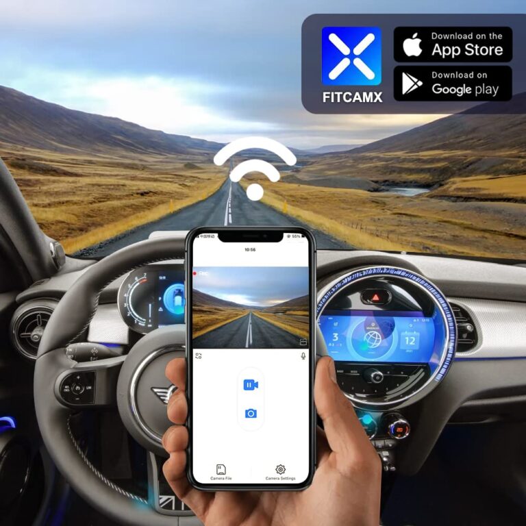 Fitcamx 4K Dash Cam Suitable for Mini Convertible Clubman Countryman Cooper S Oxford ALL4 F54/F55/F56/F57/F60 (Model A), OEM Look, UHD 2160P Video WiFi, G-Sensor, Loop Recording, Plug&Play, 64GB Card - Image 3