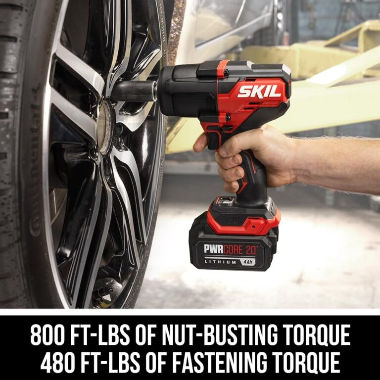 SKIL PWR CORE 20 Brushless 20V 1/2 In. Mid-Torque Impact Wrench Kit Including 4.0 Ah Battery and Auto PWRJump Charger- IW5761B-10 - Image 6