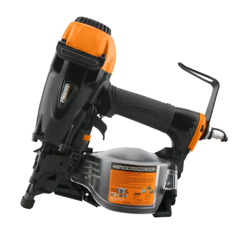 Freeman PCN65 Pneumatic 15 Degree 2-1/2" Coil Siding Nailer with Adjustable Metal Belt Hook & PacTool SA902 Gecko Gauge Mounting Kit, for 5/16-Inch Fiber Cement Siding Installation - Image 6