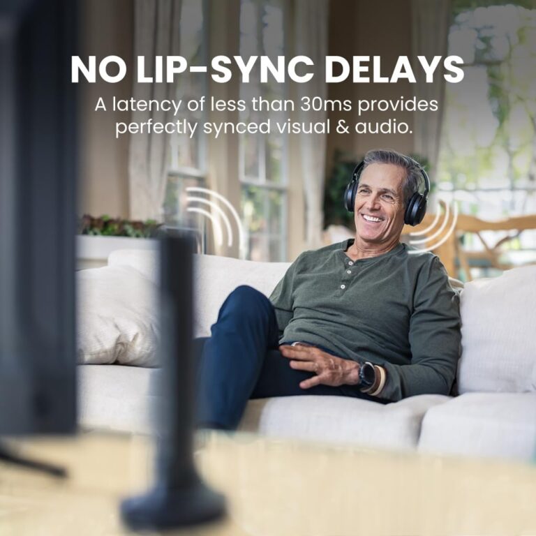 Avantree Opera Plus - Wireless Headphones for TV with Cinema & Clear Dialogue Modes, Pass-Through, Enhanced Volume for Seniors, Compatible with TVs with Optical or AUX Audio Output Ports - Image 6