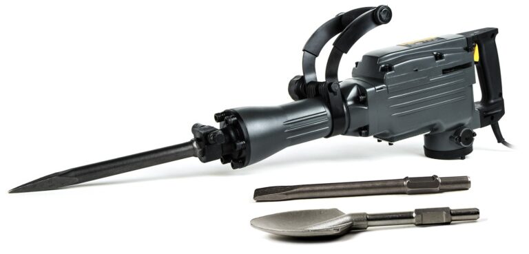 TR Industrial-Grade 4-Piece Electric Demolition Jack Hammer, with 3 Bits - Point, Flat, Scoop Shovel Spade Bit