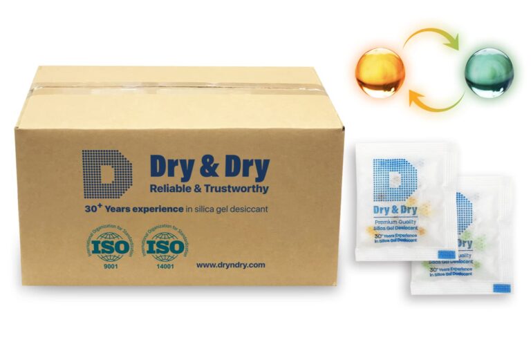 Dry & Dry 3 Gram [6000 Packets] Orange Mixed Premium Pure Silica Gel Packets Desiccant Dehumidifier - Food Safe Rechargeable Silica Gel Packs Desiccant Packs