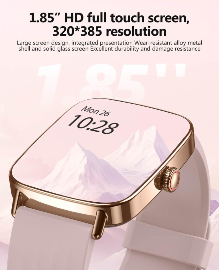 2025 Smart Watches for Women, 1.85" AI Voice Smartwatch, 24/7 Heart Rate Monitor, Stress/SpO2/Sleep Tracker, IP68 Waterproof, Weather, 100+ Sports Fitness Tracker for Android iOS Pink - Image 2