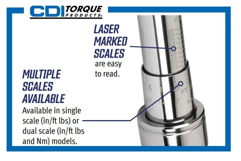 CDI 1/4 Inch Drive Adjustable Click Torque Wrench, Range 10-50 In Lbs / 1.4-5.4 Nm (501MRMH) - Image 5
