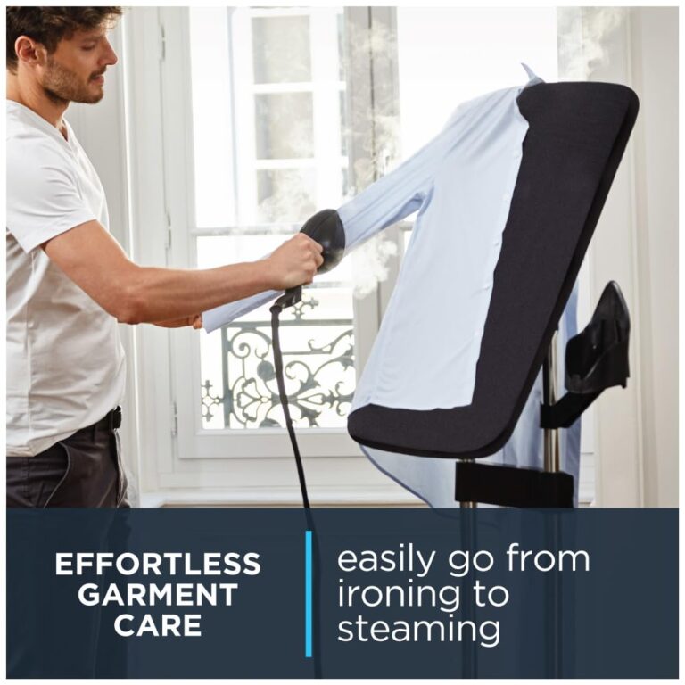 Rowenta IXEO Steamer for Clothes with Ironing Board 65 Inches 45 Second Heatup, 1 Liter Capacity 1500 Watts Ironing, Portable, Fabric Steamer, Garment Steamer, Adjustable QR1410,Black - Image 7