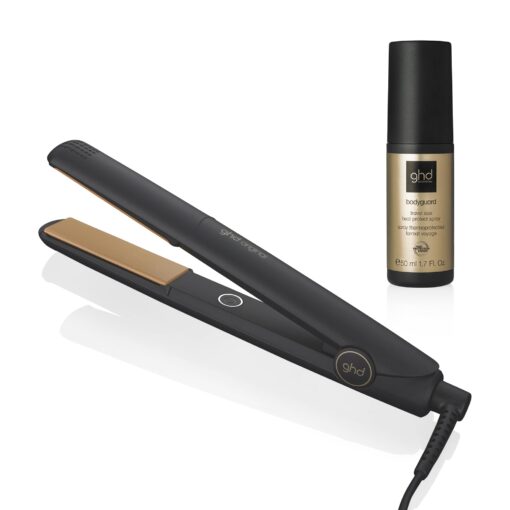 ghd Original Styler Travel Essentials Duo ― 1" Original Flat Iron Hair Straightener with Bodyguard Travel Heat Protectant Spray for Hair (1.7 fl. oz.)