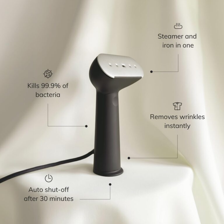 Steamery Handheld Clothes Steamer Cirrus 3, 1200W, US Plug, Heated Ironing Plate, Fast Heat Up, Garment Wrinkle Remover, Green - Image 8