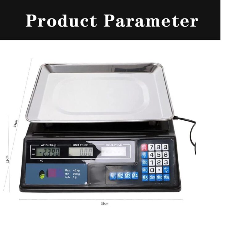 ZOCWJK Digital Scales Food,Kitchen Food Scales Electronic Scales Digital Price Computing Scale, Electronic Digital Scales for Food Meat Fruit Produce, with LED Tare Zero Fu(Black - Image 5