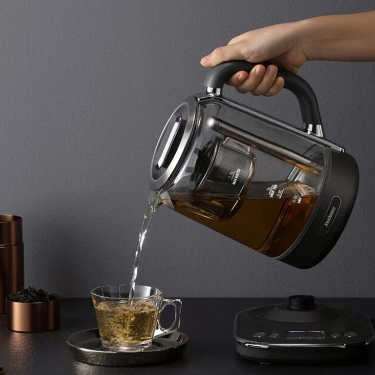 Joydeem Hot Tea Maker, Glass Electric Kettle with Auto Lift Tea Infuser and Temperature Control, 1.7L, JD-ZC6088G - Image 2