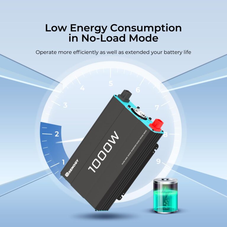 Renogy 1000W Pure Sine Wave Inverter 12V DC to 120V AC Converter for Home, RV, Truck, Off-Grid Solar Power 110V with Built-in 5V/2.1A USB Port, Hardwire Remote Controller - Image 3