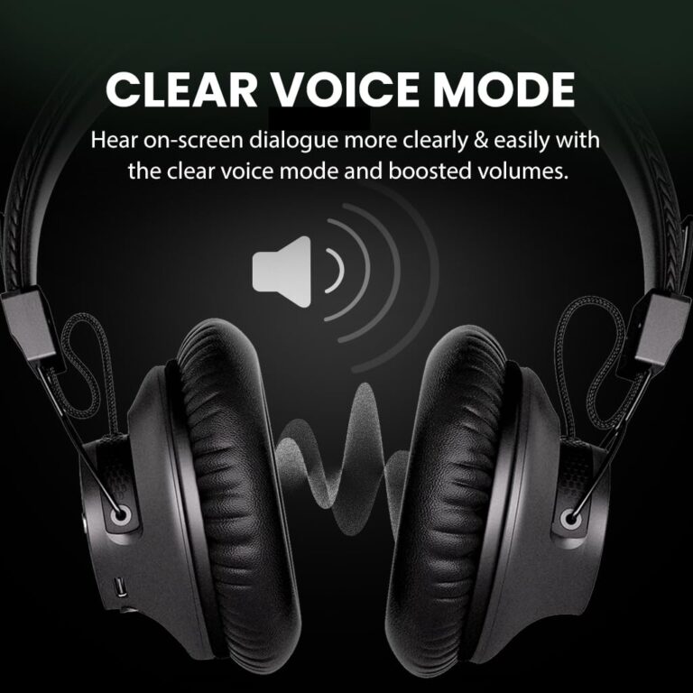 Avantree HT5009 Plus with Extra Ear Pads Bundle: Wireless Headphones for TV Watching with Bluetooth Transmitter & Charging Dock, Long Range, Low Latency, Pass-Through Support, and Clear Voice Mode - Image 8