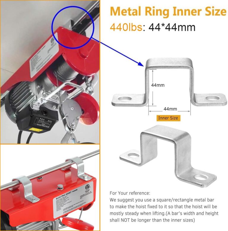 Partsam 440lbs Automatic Lift Electric Cable Hoist with Wireless Remote Control 120V Overhead Crane Garage Ceiling Pulley Winch w Towing Strap Sling, Electric Wire Rope Hoist, 38ft Lifting Height - Image 6