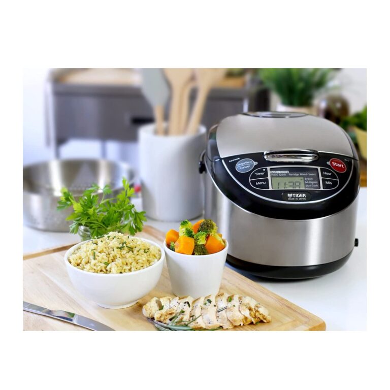 Tiger Corporation JAX-T10U-K 5.5-Cup (Uncooked) Micom Rice Cooker with Food Steamer & Slow Cooker, Stainless Steel Black - Image 5