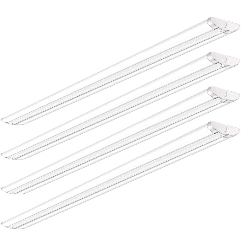 AntLux 110W 8FT LED Shop Lights Ultra Slim LED Wraparound, 12600LM, 5000K, 8 Foot Strip Light, Flush Mount Garage Office Warehouse Ceiling Lighting Fixture, 8 Foot Fluorescent Tube Replacement, 4 Pack