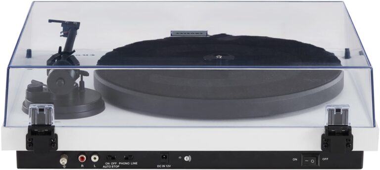 Crosley C6B-WH Belt-Drive Bluetooth Turntable Record Player with Adjustable Tone Arm, White - Image 4