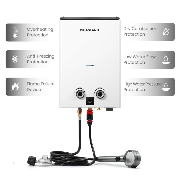 GASLAND 10L Propane Outdoor Tankless Water Heater, Ultra Slim 2.64GPM Portable Propane Shower for Off Grid Camping, G10, 68,000 BTU - Image 4