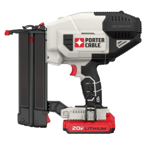 PORTER-CABLE 20V MAX Cordless Brad Nailer, Nail Gun 18 Guage, Battery and Charger Included (PCC790LA) - Image 8