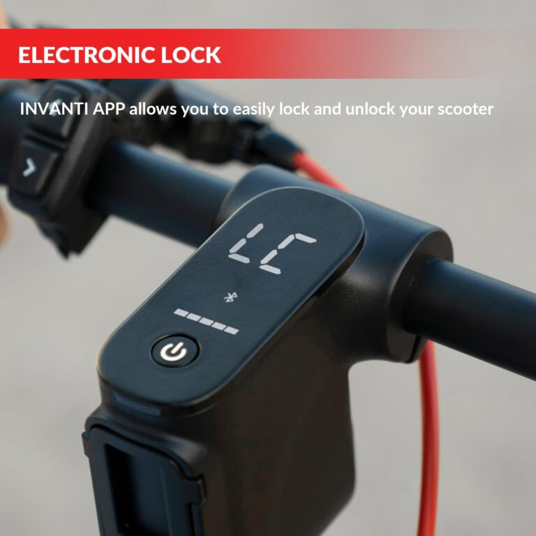 INVANTI E30 Electric Scooter with Smart APP, 19.9 Miles Range & 18 MPH, 350W Motor, 8.5" Solid Tires, Rear Suspension and Turn Signals, Foldable Electric Scooter for Adults and Teens - Image 5
