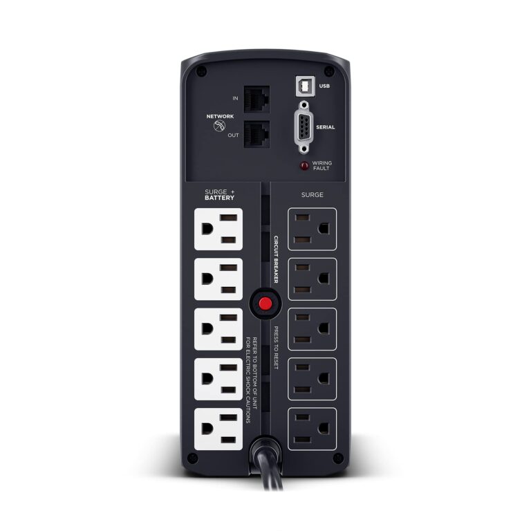CyberPower CP1000PFCLCD PFC Sinewave UPS System, 1000VA/600W, 10 Outlets, AVR, Mini-Tower, Black - Image 8