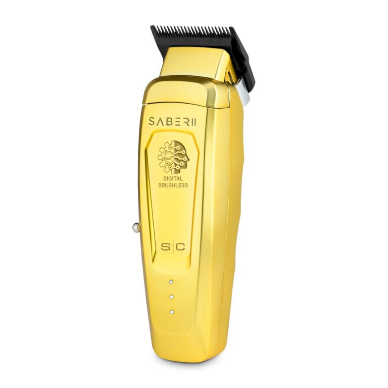 StyleCraft Saber II Professional Full Metal Body High-Torque Digital Brushless Motor Cordless Hair Clipper (Gold) - Image 3