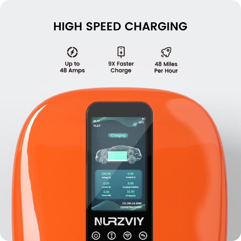 NURZVIY Level 2 EV Charger for Home 48 Amp 240V Electric Vehicle Charging Station with App Control, Indoor/Outdoor EVSE with WiFi/Bluetooth, Hardwired - Image 7