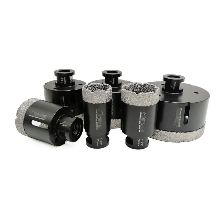 SHDIATOOL 6PCS Diamond Core Drill Bits Set for Porcelain Tile Granite Marble Stone Brick Vacuum Brazed Hole Saws 35 45 51 65 76 102mm
